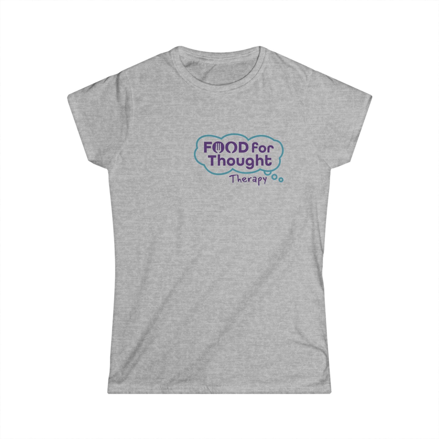 Women's Food for Thought Therapy Large Logo Softstyle Tee