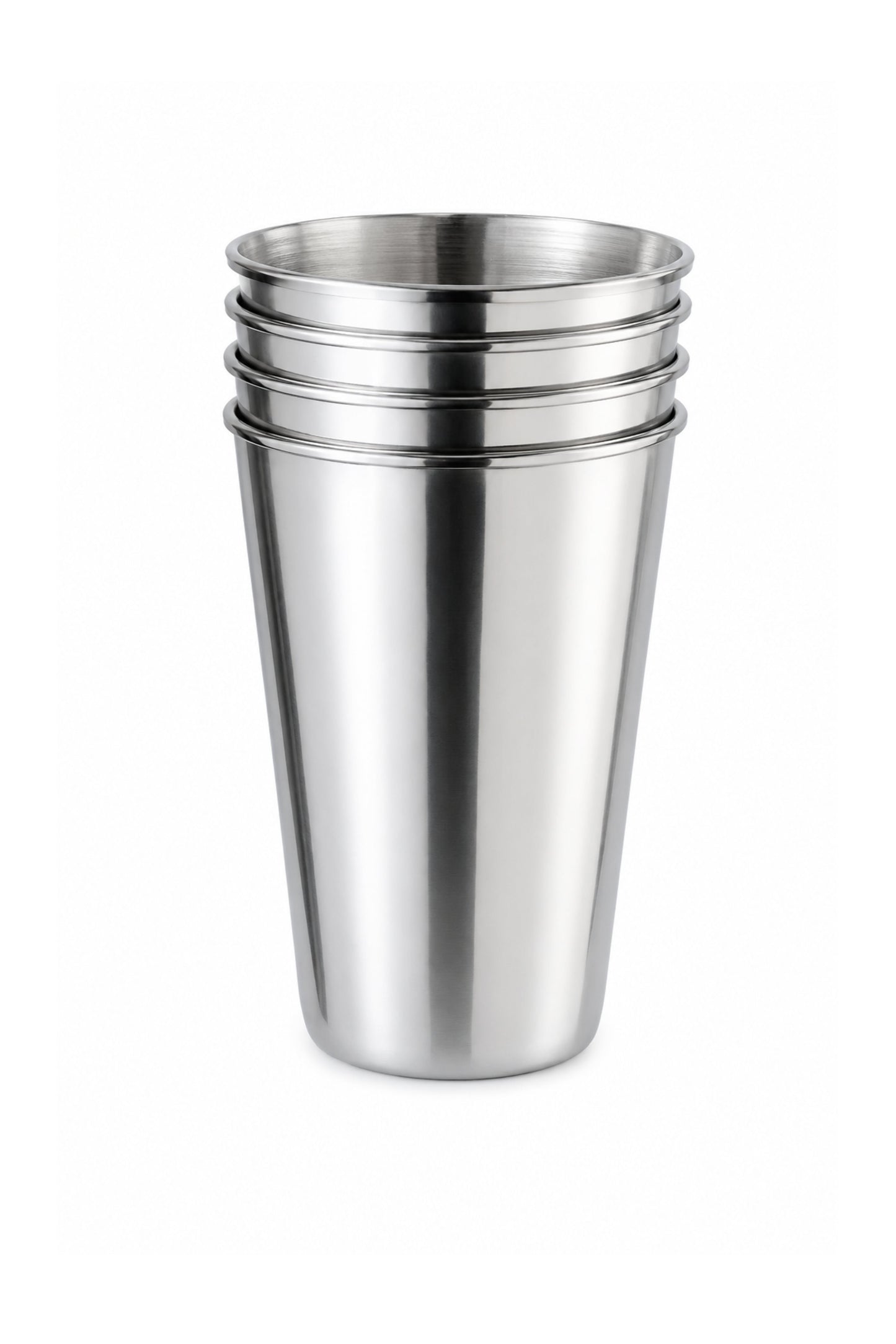 Stainless Steel Kids Cups — Set of 4 | BPA-Free, Dishwasher Safe