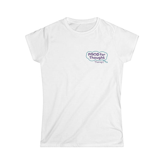 Food for Thought Therapy Small Logo Softstyle Tee