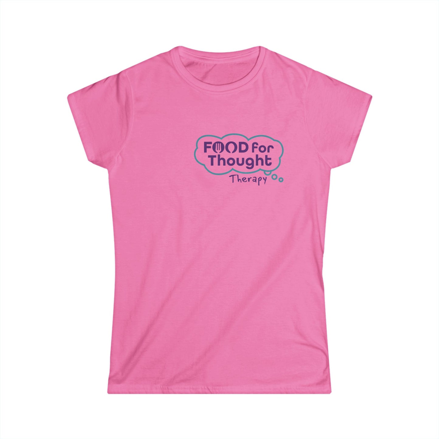 Women's Food for Thought Therapy Large Logo Softstyle Tee