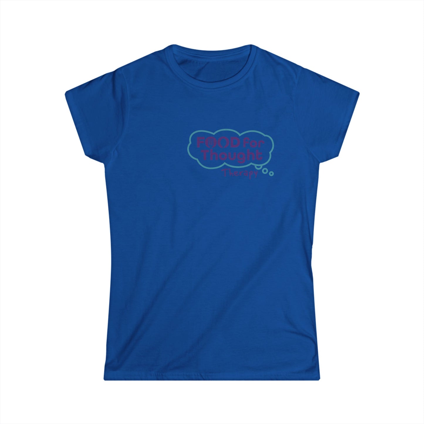 Women's Food for Thought Therapy Large Logo Softstyle Tee
