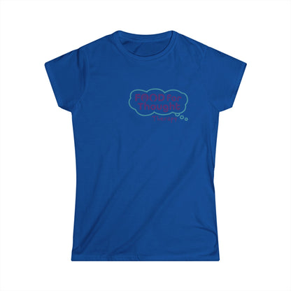 Women's Food for Thought Therapy Large Logo Softstyle Tee