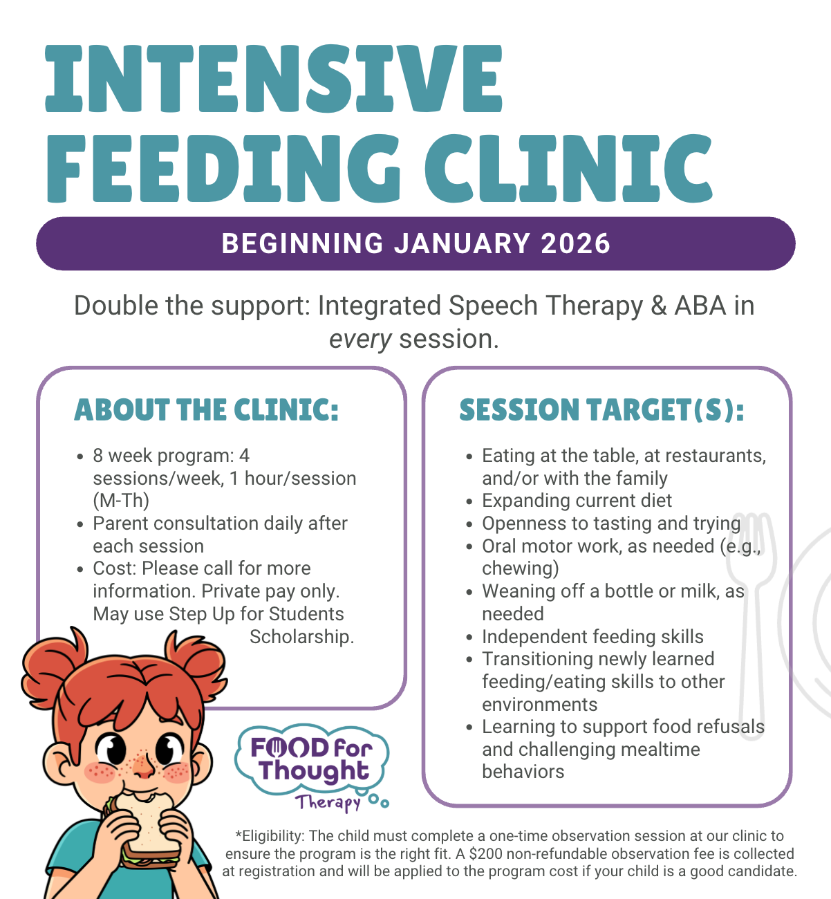 Intensive Feeding Clinic - 8 Week Program