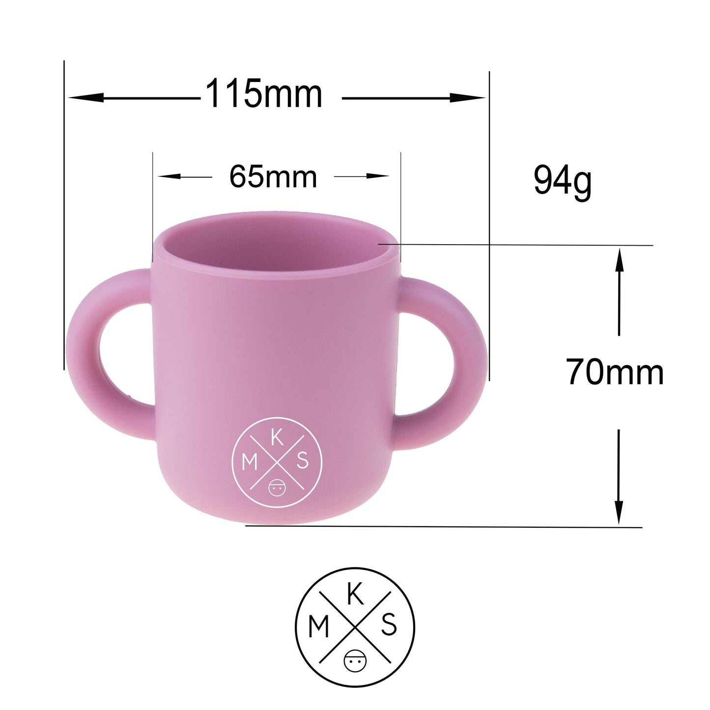 Silicone Learning Cup with Handles for Kids Lilac