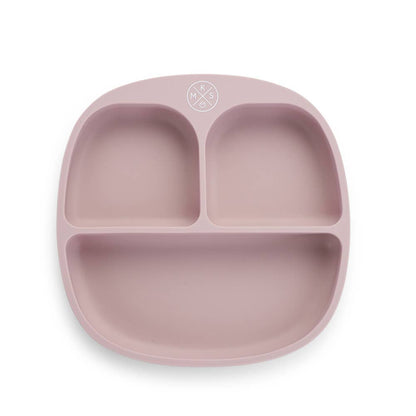 Silicone Kids Suction Plate with Dividing Sections Lilac