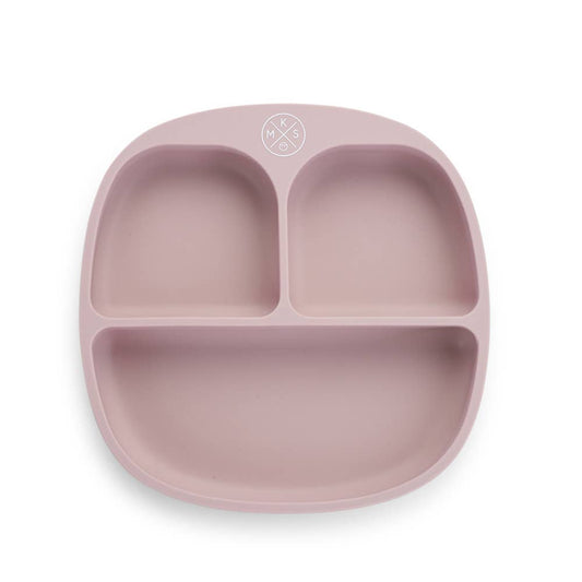 Silicone Kids Suction Plate with Dividing Sections Lilac