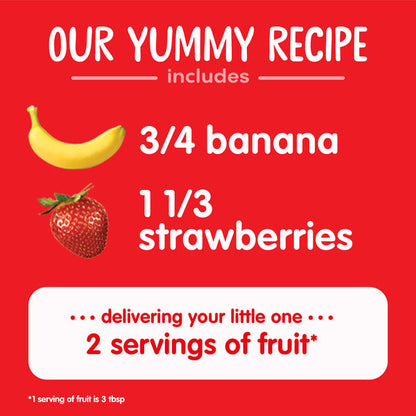 Happy Baby Organics Organics Clearly Crafted Stage 2 Bananas & Strawberries Jar 4 oz UNIT