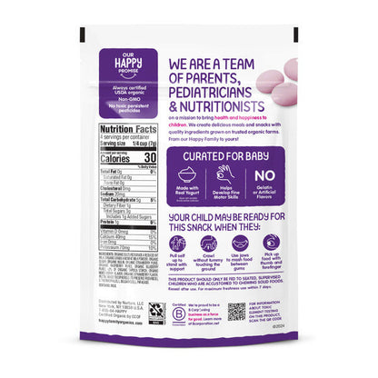 Happy Baby Organics Yogis Freeze-Dried Yogurt & Fruit Snacks Mixed Berry