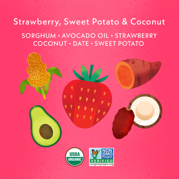 Once Upon a Farm Organic Baby Puffs Strawberry, Sweet Potato & Coconut