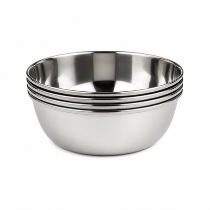 Truck Stainless Steel Kids Bowls — Set of 4 Construction Truck Designs | BPA-Free, Dishwasher Safe | Busy Benny